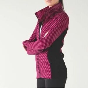 LULULEMON Women's Scuba Pink and Black Jacket,  size 4